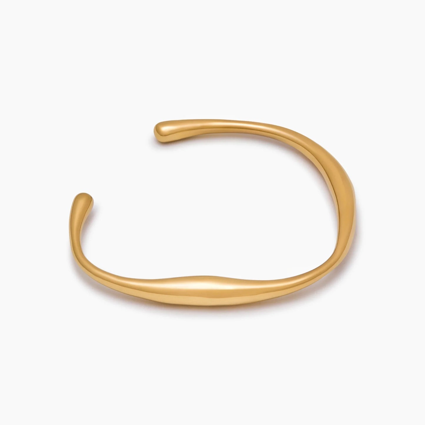 Dune Gold Manchetarmband - Slank, Luxueus Gouden Statement