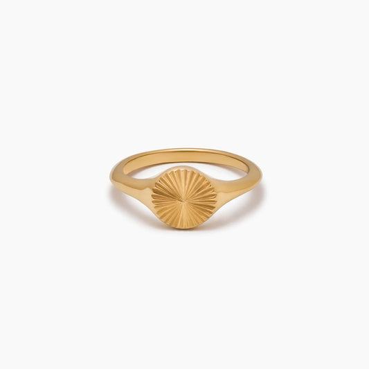 Zegelring met zonnestraal - Stralende sieraden geïnspireerd door de zon voor een gedurfde, koninklijke stijl