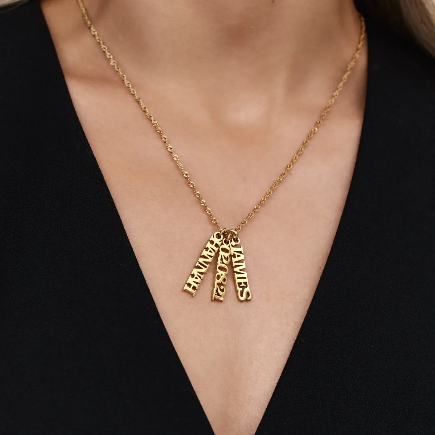 Singapore ketting met meerdere namen — Personaliseer met jouw namen