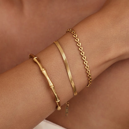 Elegante slangenketting armband