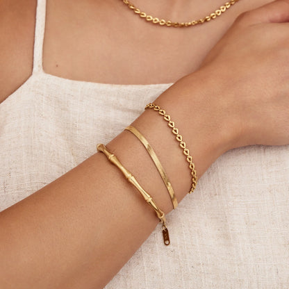 Elegante slangenketting armband