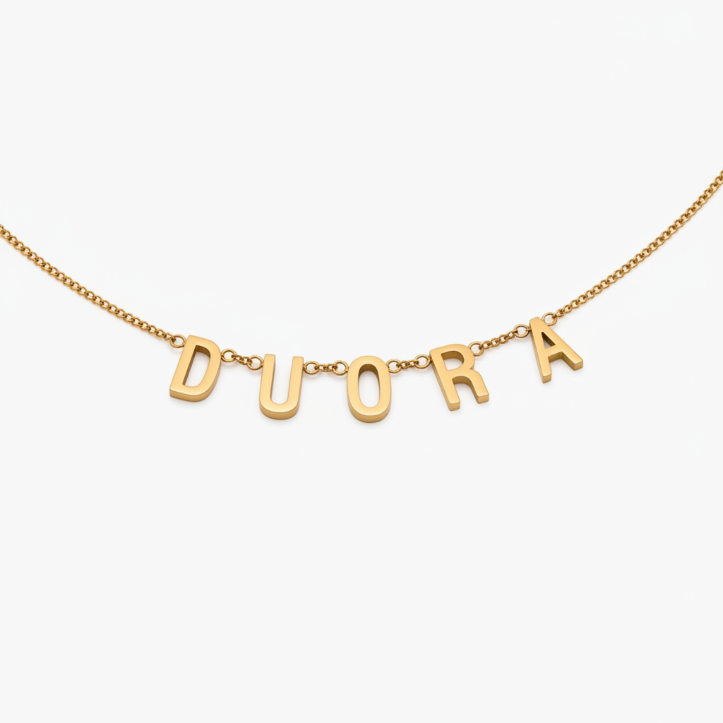 Tijdloze gepersonaliseerde naamketting