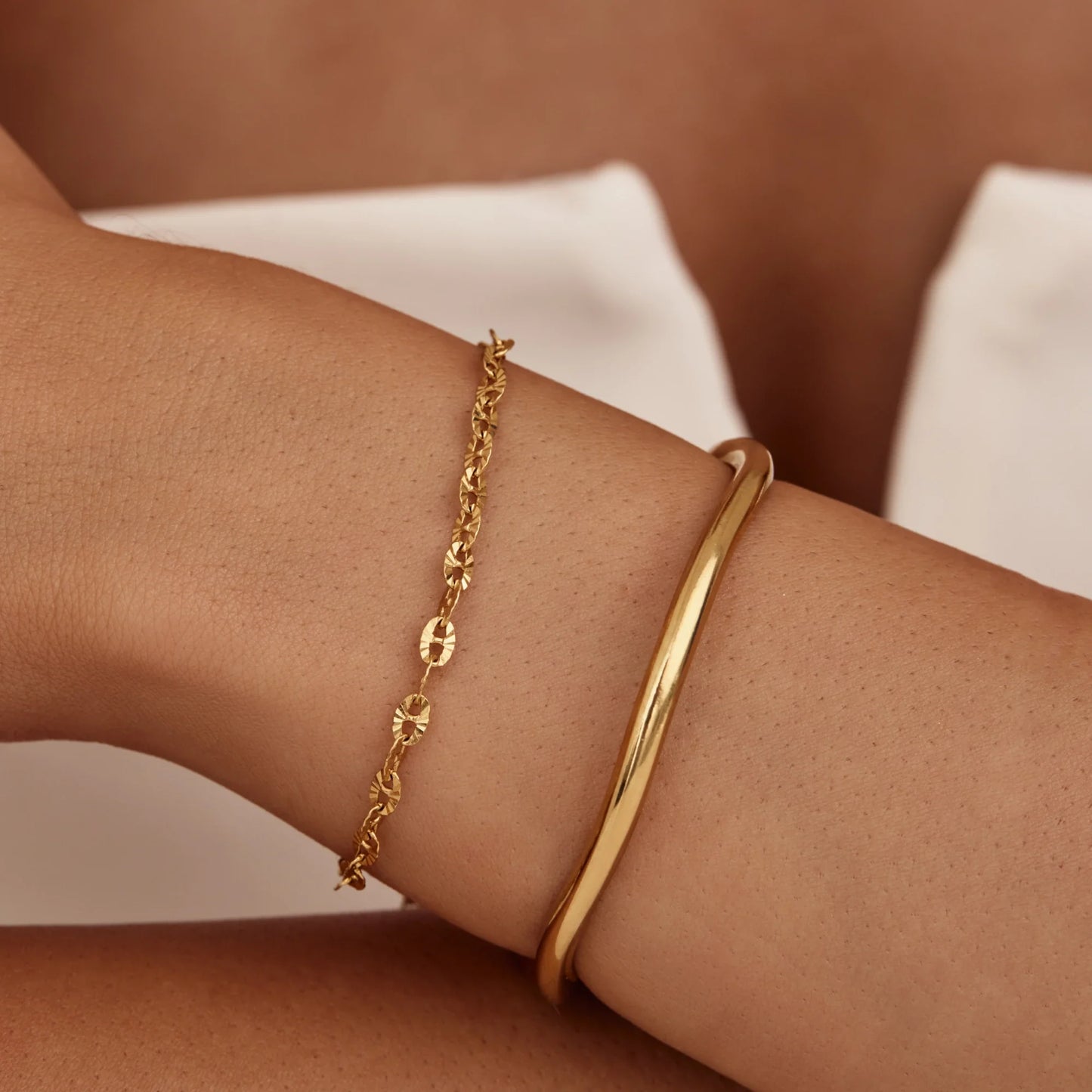 Statementmakende pailletten-kettingarmband