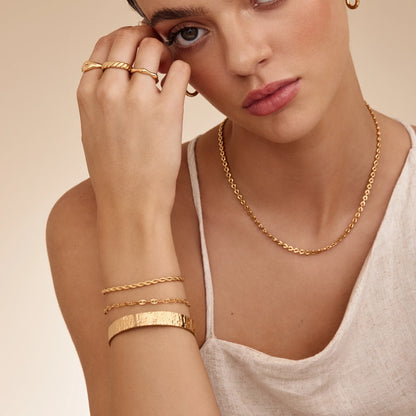 Statementmakende pailletten-kettingarmband