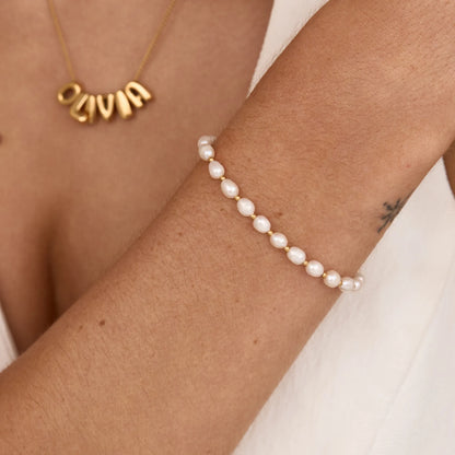Luna Parelarmband — Maanlichtparel Elegantie