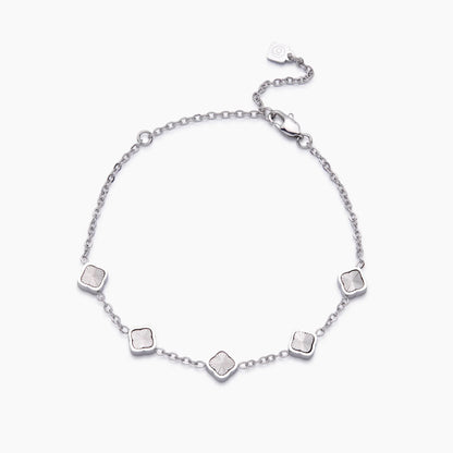 Delicaat mini zonnestraal klavertje-vier armband