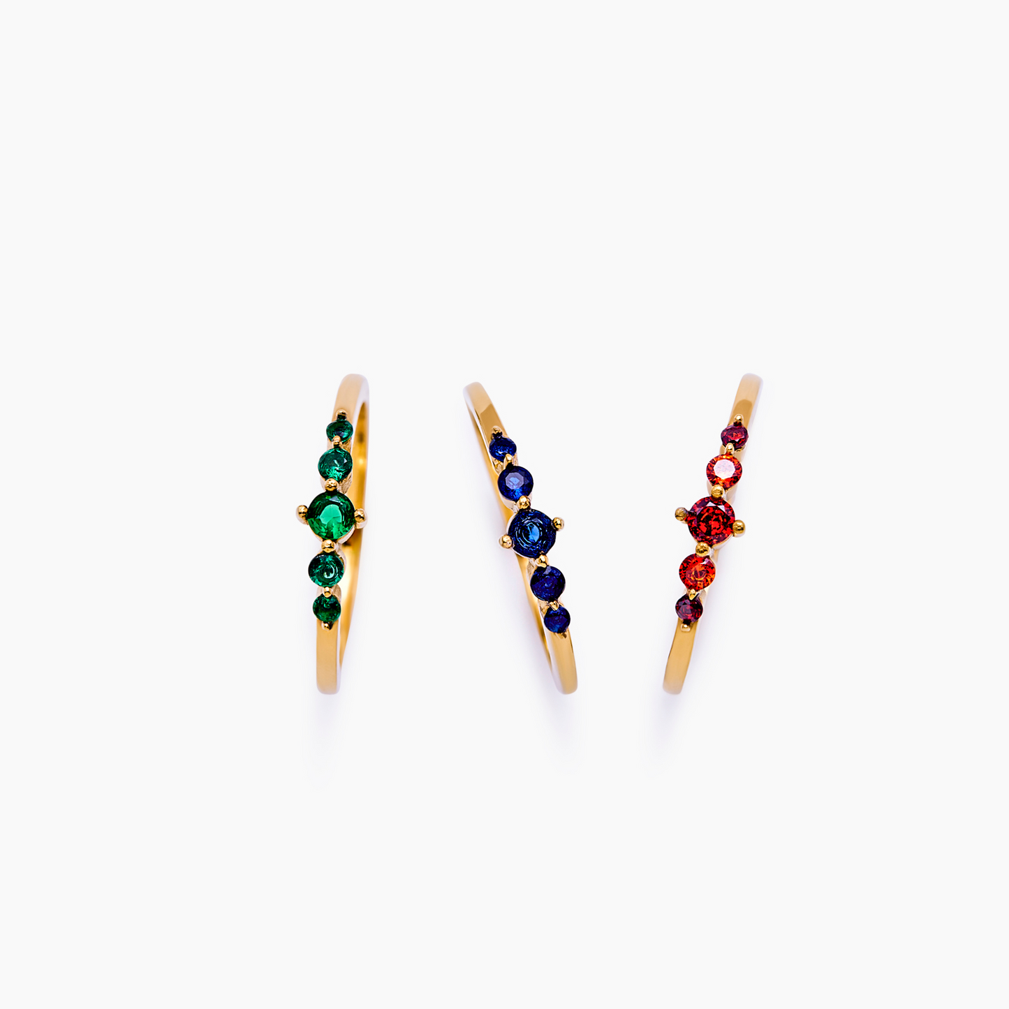 Belle Stapelbare Geboortestenenring - Elegante Gelaagde Sieraden voor Persoonlijke Stijl