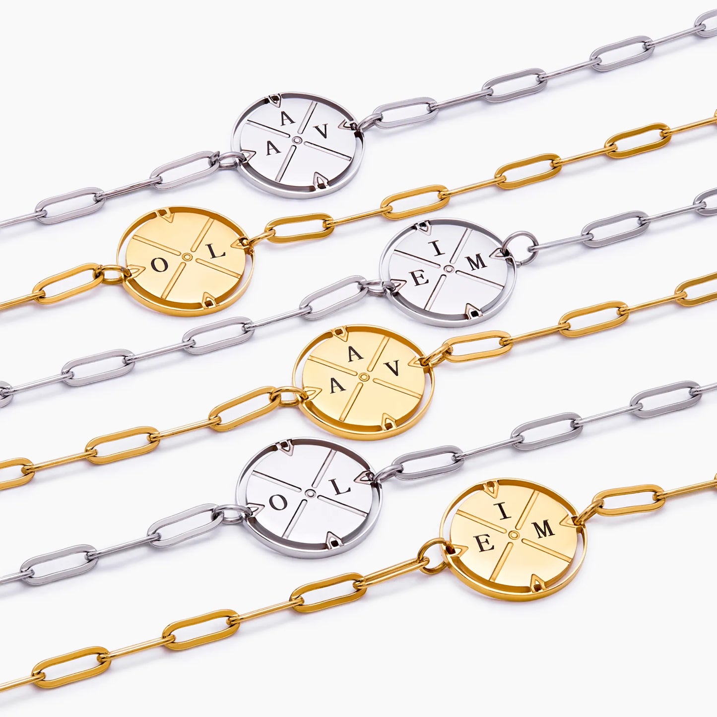 Op maat gemaakte gegraveerde kompasarmband