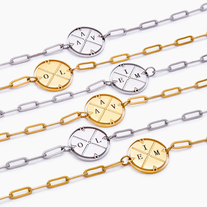 Op maat gemaakte gegraveerde kompasarmband