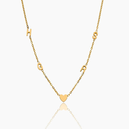 Fijne laagjesketting met initialen