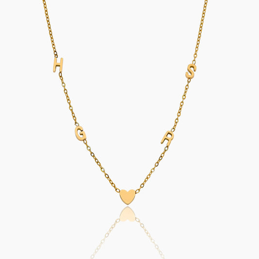 Fijne laagjesketting met initialen