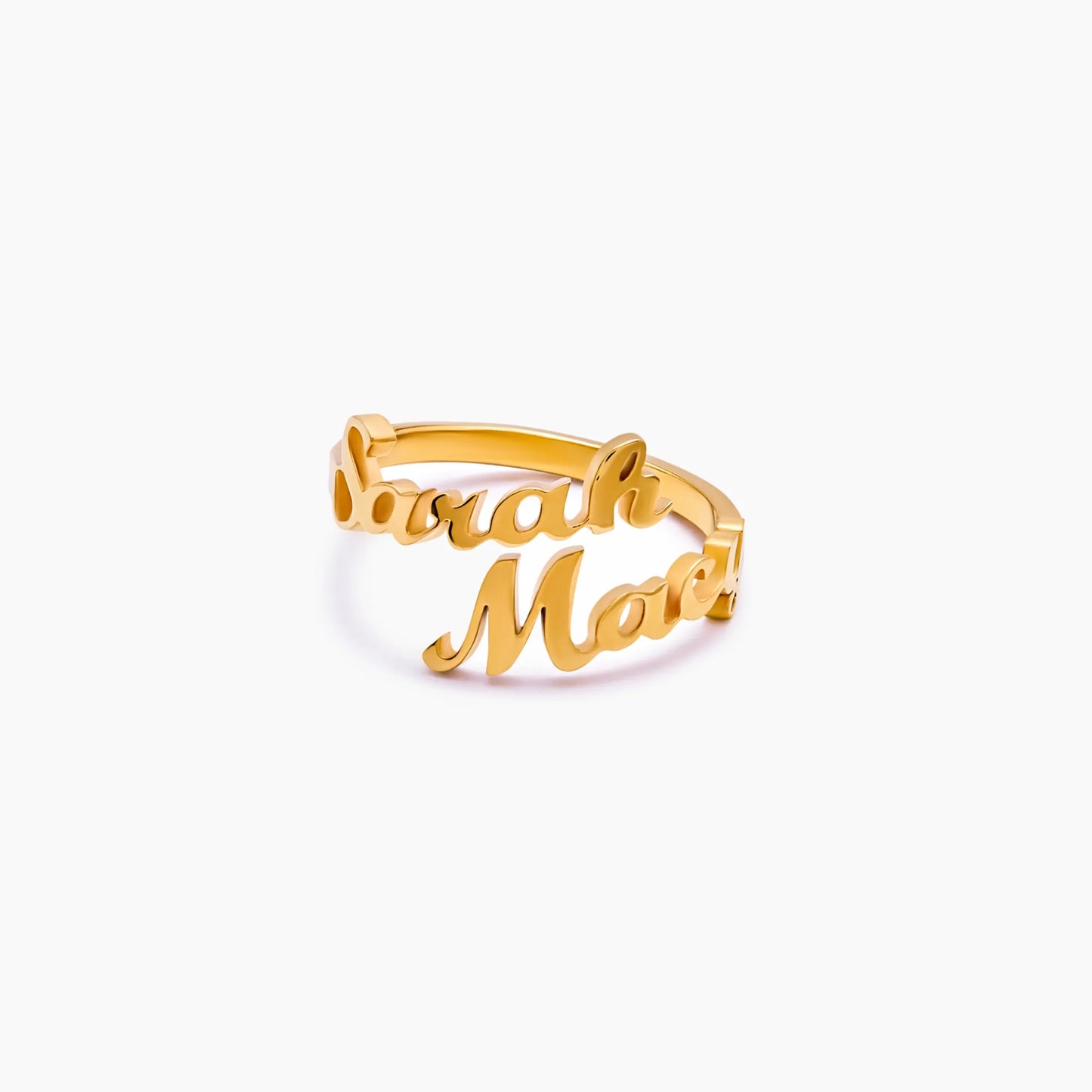Gepersonaliseerde ring met twee namen – op maat gegraveerd