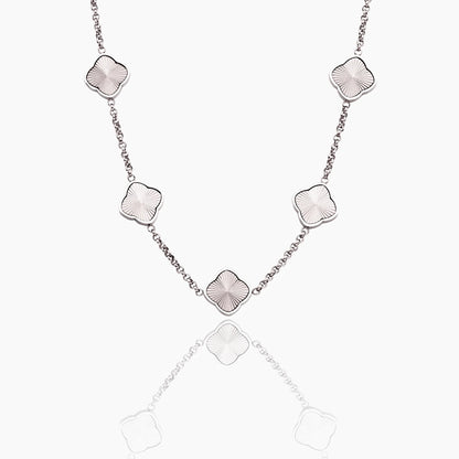 Klavertjevier hangerketting met zonnestraalmotief