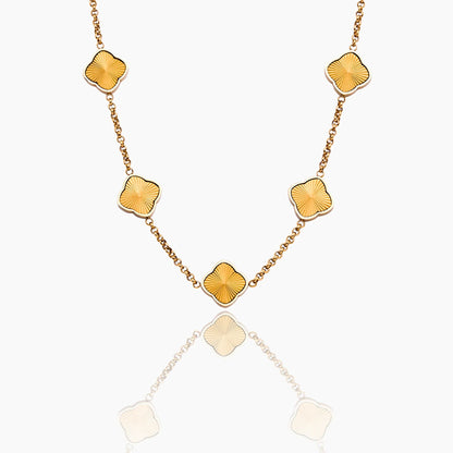 Sunburst Clover Sterling Silver Necklace