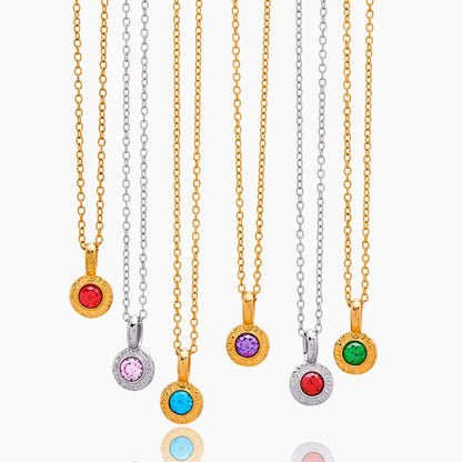 Verpletterde geboortesteen hangerketting - Sprankelende, delicaat edelsteen sieraden