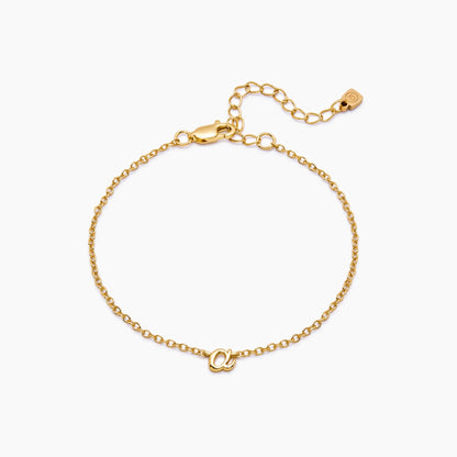 Delicaat cursieve initialenarmband