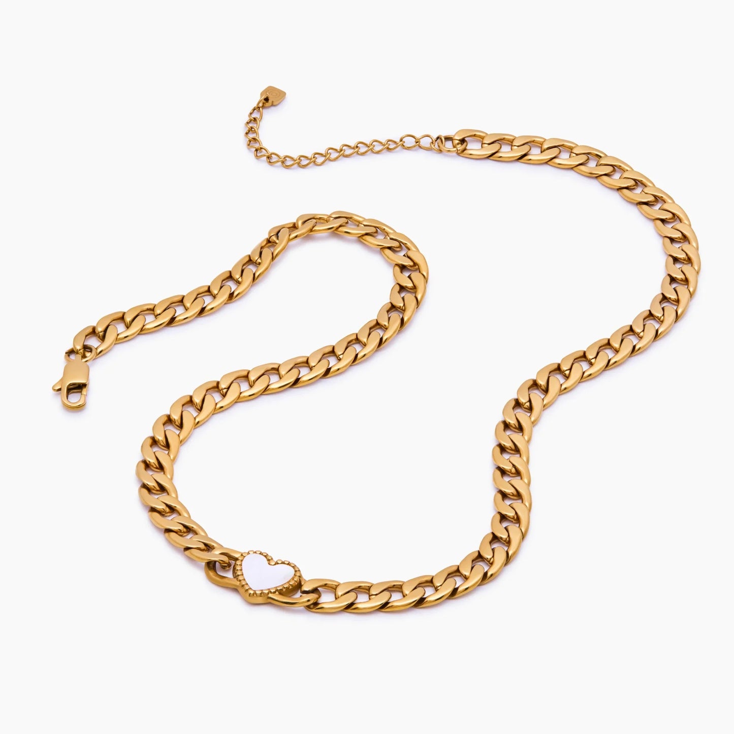 Ember Hart Schakelketting - Fijn, Stralende Dagelijkse Sieraden