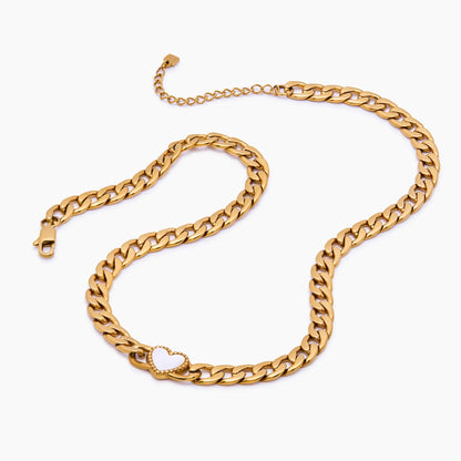 Ember Hart Schakelketting - Fijn, Stralende Dagelijkse Sieraden