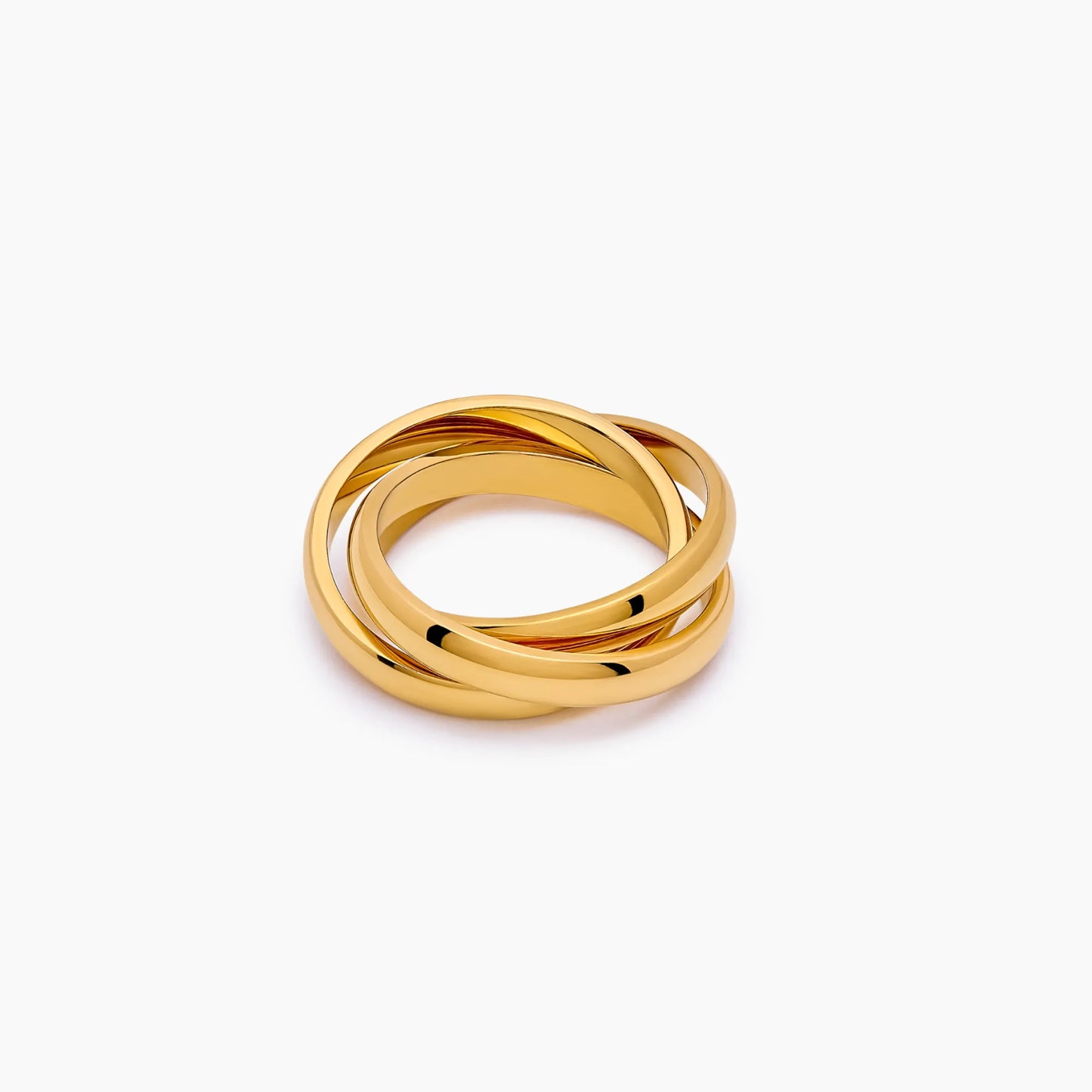 Trio Rollende Ring — Elegante Drie-rijige Ring
