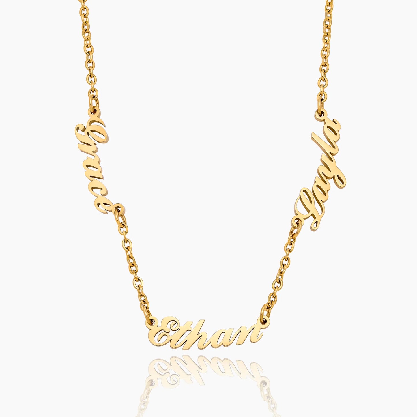 Gelaagde ketting met meerdere namen – Personaliseer met meerdere namen