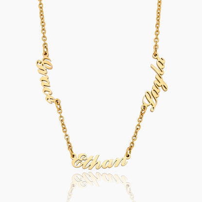 Gelaagde ketting met meerdere namen – Personaliseer met meerdere namen