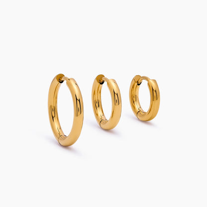 Tijdloze gouden hoepeloorbellen set
