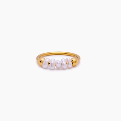 Tijdloze Parelmoer Elegantie Ring