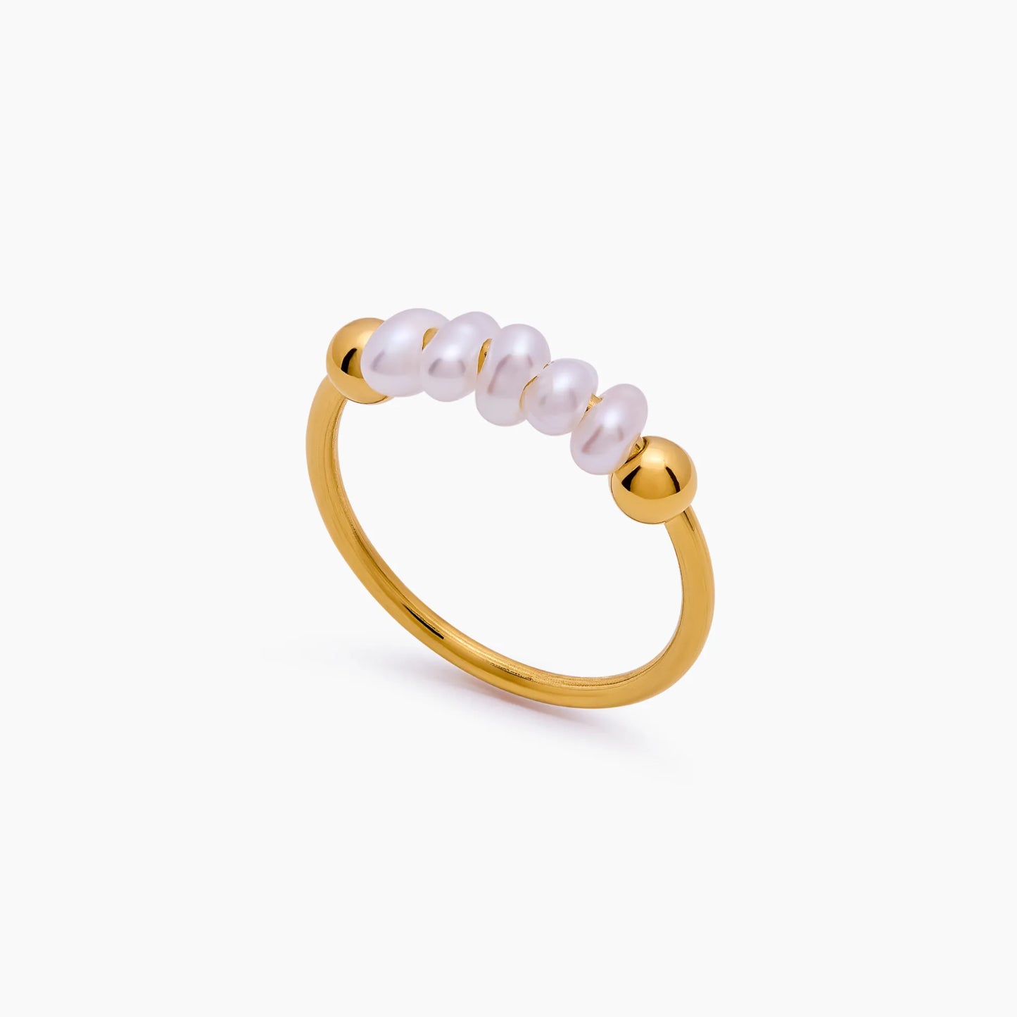 Elegante mini parelrijring