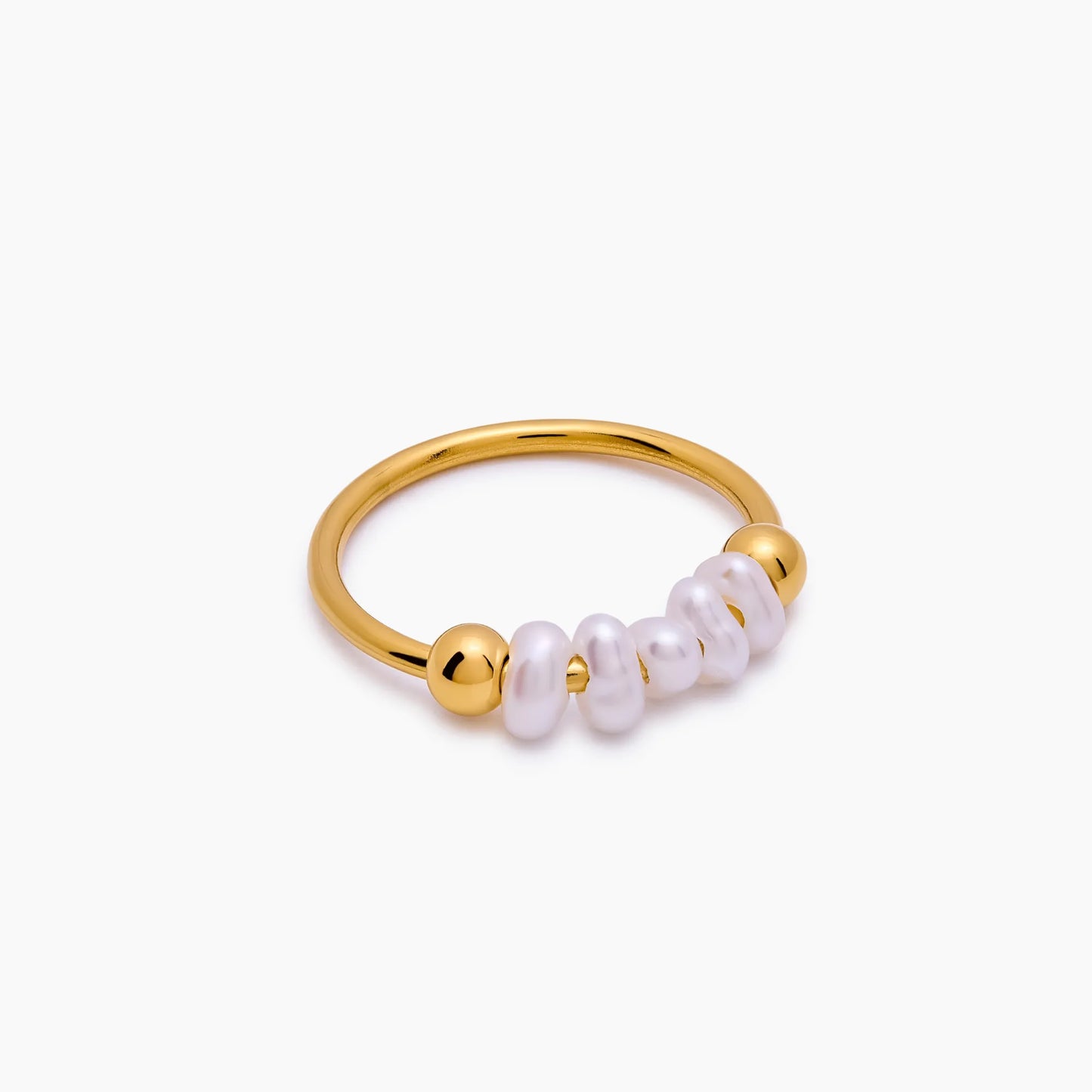 Elegante mini parelrijring