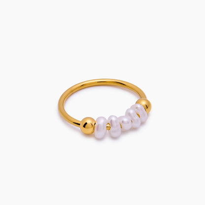 Elegante mini parelrijring