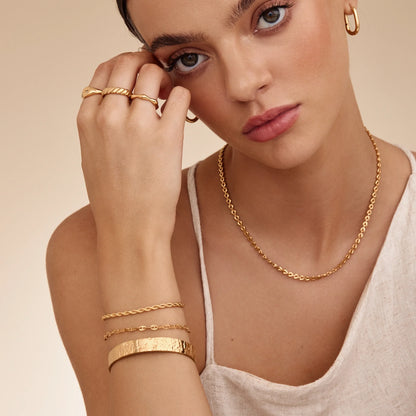 Elegante armband met touwketting